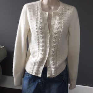 💥Sale Rabbit fur cardigan (never worn)